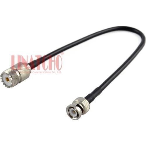 30cm rg58 coaxial bnc male to SO239 UHF female connector duplexer jumper cable