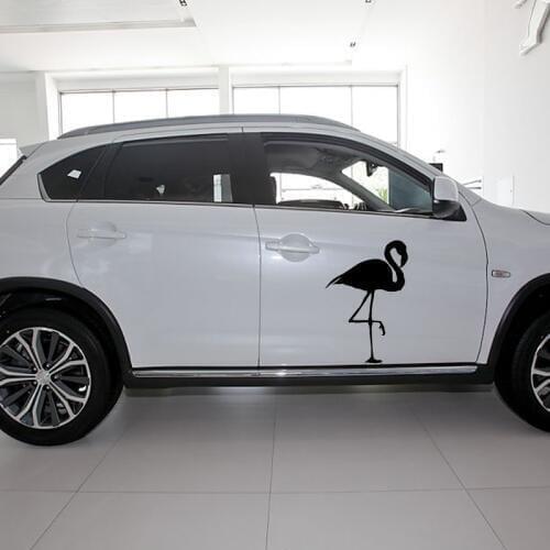 58cm x 38.67cm 2 x Flamingo Birds Graphic(one For Each Side) Car Sticker For Cars Door Side, Truck Window Vinyl Decal 8 Colors