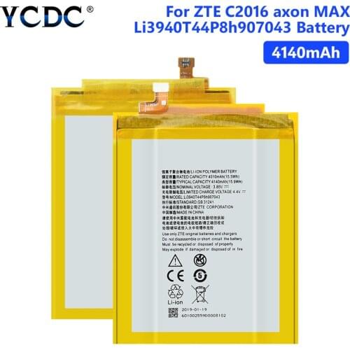 4140mAh Battery FOR ZTE c2016 axon MAX Li3940T44P8h907043 Rechargeable Li-ion Built-in Mobile Phone Lithium Polymer Batteries