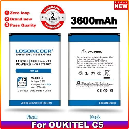 LOSONCOER 3600mAh For OUKITEL C5 Oukitel C5 PRO Battery