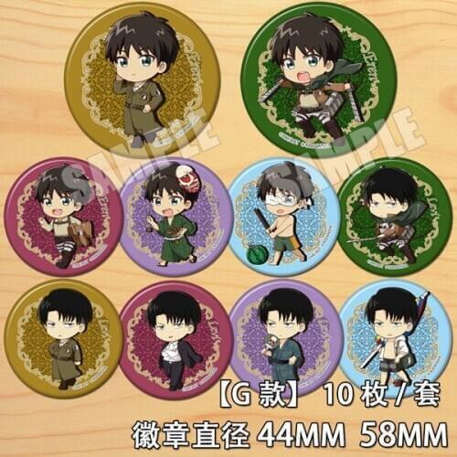 1pc 58mm Shingeki no Kyojin Eren Ackerman cute version brooch acrylic badges