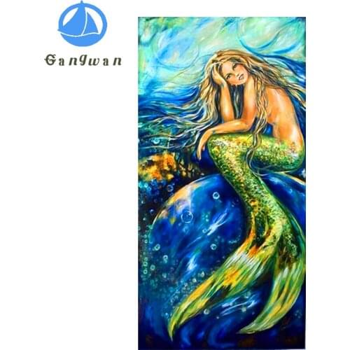 5D DIY Diamond Embroidery Abstract art, painted mermaid Picture Of Diamond Painting Cross Stitch Mosaic New Arrival Wall Art