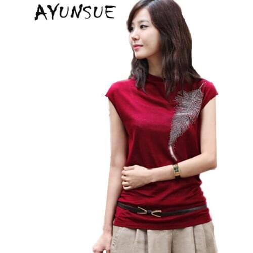 AYUNSUE Womens Summer T-shirts