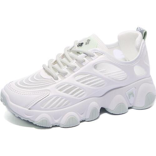 BALENC Fashion Outdoor Walking Shoes Women Lace Up Mix Color Shiny Neutral Breathable Cool Wedge Breathable Slimming Shoes