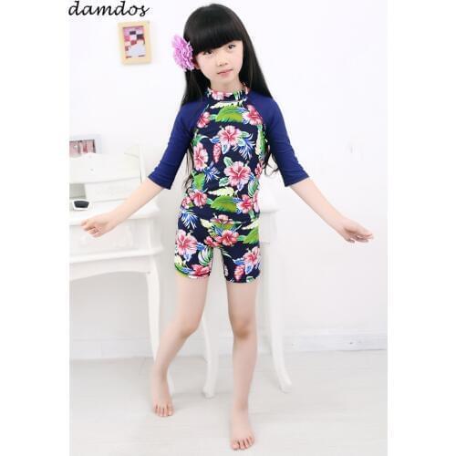 Bikini 2019 Girls Swimsuit Kids Swimwear Two-piece Cover-ups Bathing Suit Beach Dress Children Biquini Wetsuit Girls Clothes