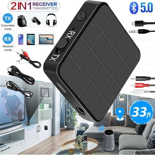 Bluetooth 5.0 Audio Receiver Transmitter AUX RCA 3.5MM Jack USB Music Stereo Wireless Adapters For Car TV PC Speaker headphones