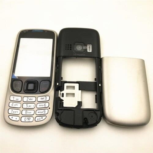 10Pcs/Lot Good quality New Full Phone Housing Cover Case +English Keypad For Nokia 6303c 6303