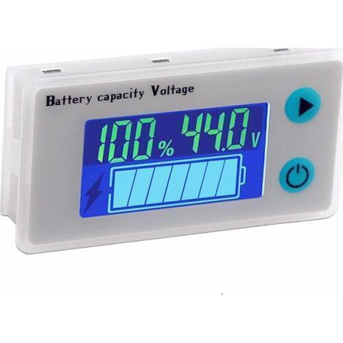 10-100V Digital Battery Capacity Voltmeter Temperature Tester LCD Display Car Lead-acid Voltage Indicator Battery Monitor