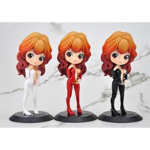 14cm Japanese anime figure Mine Fujiko Q verison big eyes Lupin III Rupan Sansei action figure collectible models