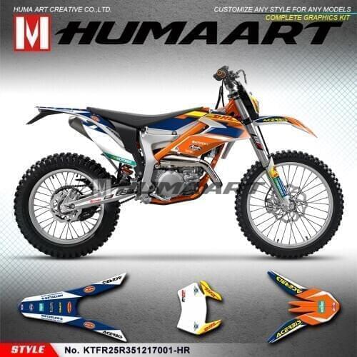 HUMAART Custom Stickers Motocross Graphics Full Vinyl Wraps Kit for Freeride 250 350 2012 2013 2014 2015 2016 2017