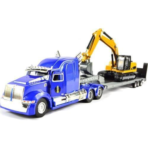 Exquisite engineering car gift,1:50 transport truck/excavator alloy model,simulation sliding educational toys,free shipping
