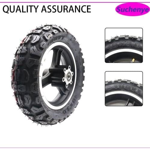 TUOVT 80/65-6 10x3.0 10 Inch wheel with hub and Alloy Disc Brake Rim hub for 10'' Folding Electric Scooter KUGOO M4 PRO