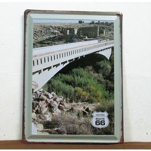 30pcs/lot Metal Sign shabby chic The Historic route 66 painting Tin Sign Metal Poster Fit For BAR PUB HOME Decoration