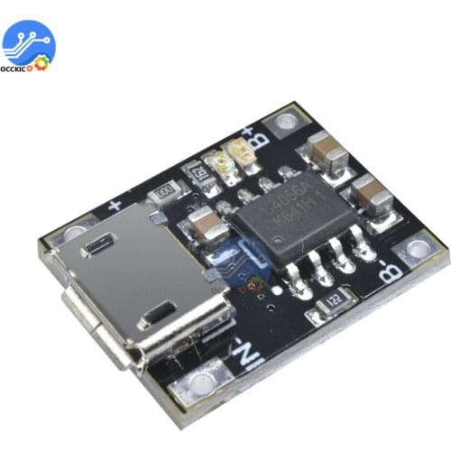 Micro USB 5V 1A 18650 TP4056 Lithium Battery Charger Module Charging Board With Battery reverse connection protection
