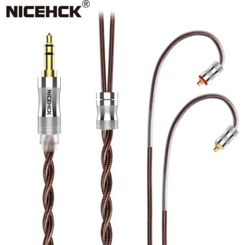 NiceHCK BROCC 5N OCC Single Crystal Copper Earphone Cable Litz Upgrade Wire 3.5/2.5mm/4.4mm MMCX/2Pin/NX7 Balanced EBX21 0.78mm