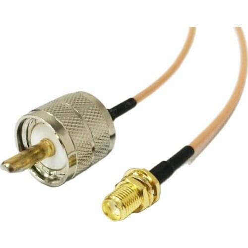 New SMA Female nut Switch UHF Male PL259 Jumper Cable adapter RG316 15cm/30cm/50cm/100cm Wholesale
