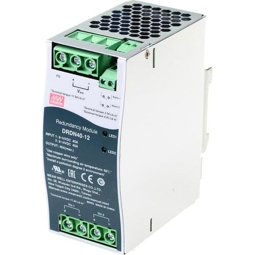 Original Mean Well DRDN40-12 meanwell 12V DC 40A DIN Rail Type Redundancy Module
