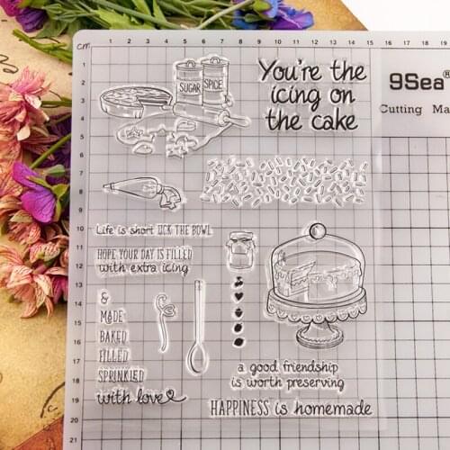 Cakes Transparent Clear Silicone Stamp Seal DIY Scrapbooking Rubber Hand Account Photo Album Diary Decor Reusable 15.5*20.5cm