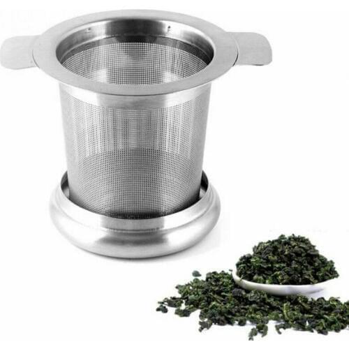 Stainless Steel Tea Infusers with 2 Handles Basket Reusable Fine Mesh Tea Strainer Lid Tea and Coffee Filters