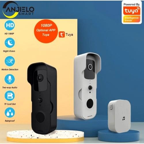 Tuya Smart Wireless Video Doorbell Digital Visual Intercom WIFI Door Bell Waterproof Electronic Doorman Home Security Camera
