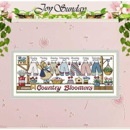 Drying the clothes counted Cross Stitch 11CT 14CT Cross Stitch Set Wholesale DIY cartoon Cross-stitch Kit Embroidery Needlework