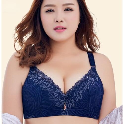 2021 Hot sale Plus Size Underwear Womens Minimizer Bra Full Coverage Underwire Push Up Bras 80 85 90 95 100 105 110 115 D E bh