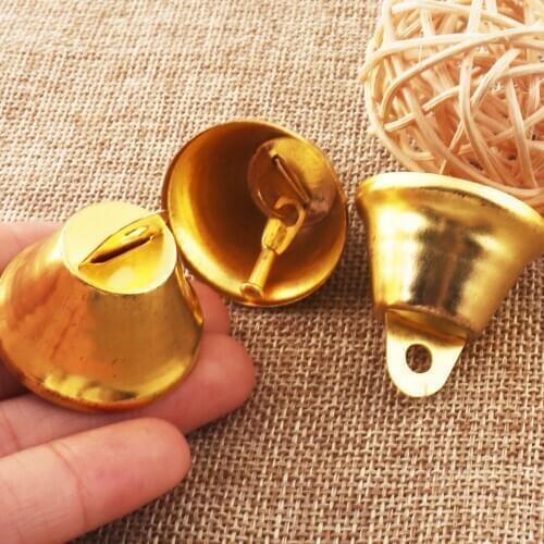 20 Pcs 32mm Gold Christmas bells,Jingle Bells,Dancing Christmas Bells,Giant Christmas Bells,Durable Jingle Bells Pet Bells