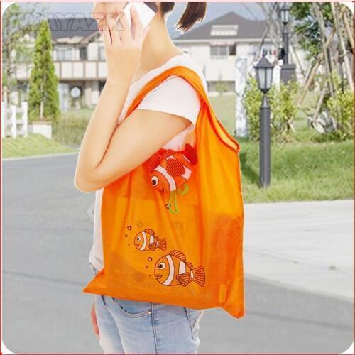 100 pieces eco-friendly reusable nylon foldable shopping bag