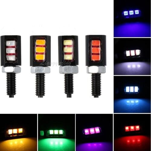 2pcs LED Car Licence Plate Number Light Auto Motorcycle Turn Signal Tail Lights Screw Bolt Lamp Car Accessories 12V DRL Red Pink
