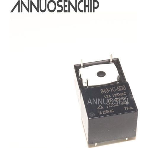 5PCS Power Relay 943-1C-5DS 943-1C-12DS 943-1C-24DS 5PINS 12A 943-1C 5V 12V 24V