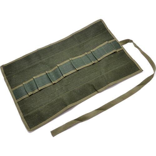 Army Green Japanese Bonsai Storage Package Roll Bag Garden Repair Tool Pliers Scissors Canvas Tool Set Case Storage Bags