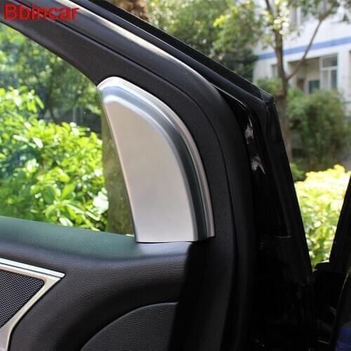Bbincar ABS Chrome Front A Pillar Column Interior Triangle Cap Sticker Moulding Trim 2pcs For Ford Edge 2015
