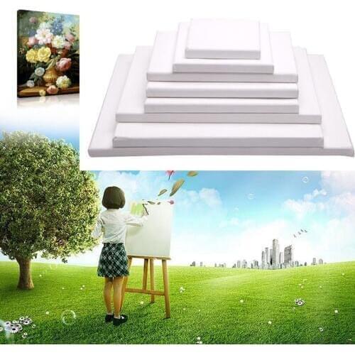 White Blank Square Artist Canvas Wooden Board Frame F Primed Oil Acrylic Paint