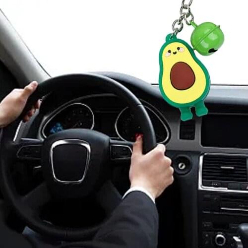 Lovely Cartoon Avocados Keychain Fruit Keyring Purse Decoration for Women Teen Girl Charm Gift Backpack Phone G5AD