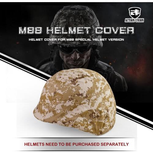 Action Union M88 Tactical Helmet Cover Protective Military Camouflage Elastic CS Shooting Hunting Airsoft Paintball Wearable