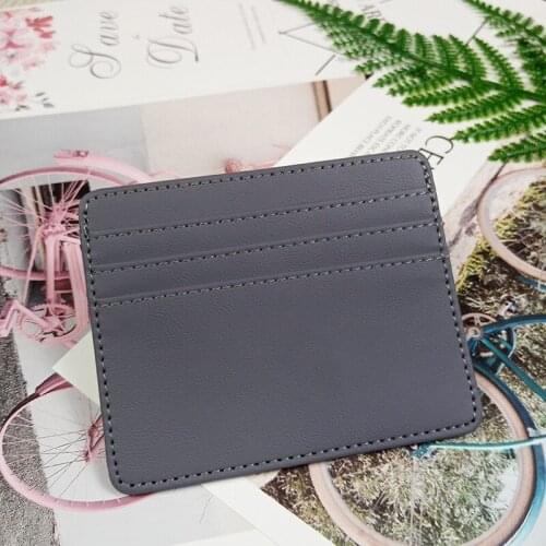 Unisex fashion credit card holder business card case ultra-thin mini PU bank business ID card holder travel portable card case