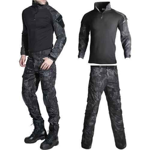 Men Military Uniform Camouflage Tactical Suit Army Special Forces Combat Shirt Coat Pant Set Camouflage Militar Soldier Clothes
