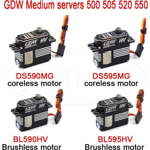 GDW DS590MG DS595GMG BL590HV BL595HV brushless motor Digital Coreless Swashplate Servo For 500 505 520 550 RC Helicopter