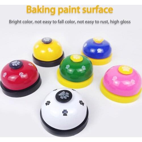 A Interactive Dog Toy Pet Bell Training Bell Responder Puppy Feeding Metal Meal Bell Cat Dog Bell Pet Training Supplies