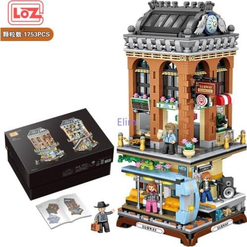 LOZ Blocks Educational Toy Subway Station Corner Brinquedos Building Bricks Toys for Children Kids Gifts Christmas Present 1031