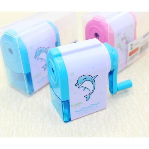 Cartoon Hand Crank Pencil Sharpener Manual Steel Hob Sharpener Machine For Student Office Sharpener Stationery Tools 50*40*80mm