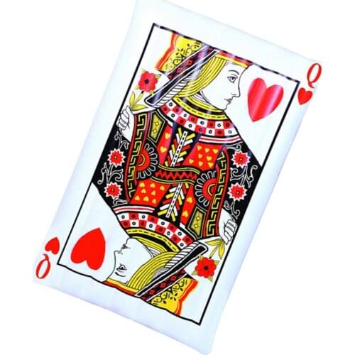 New Creativity Inflatable Queen Of Hearts Swim Float PVC Water Poker Lounge Chair PVC Water Floating Row Bed Pool Floater Mat