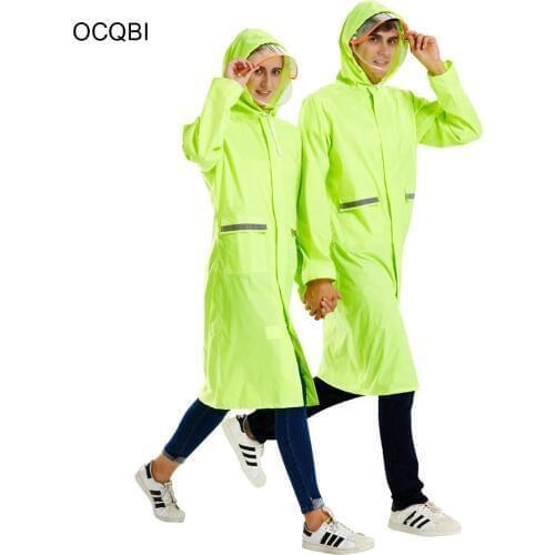 New Lovers Raincoat Reflective Men and Women Windbreaker Rain Jacket Ladies Adult Household Travel Riding Long Rainwear