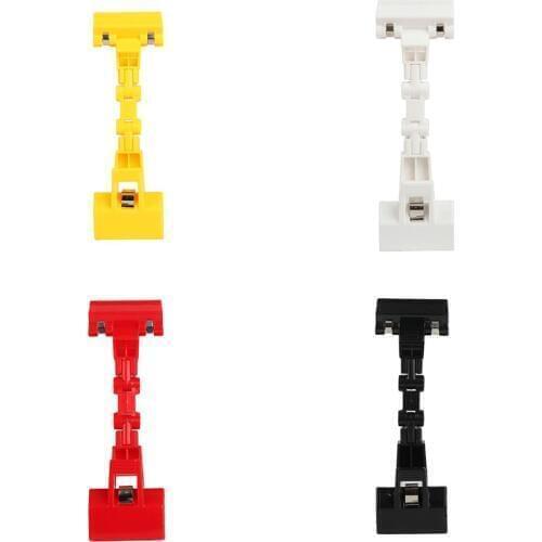 XRHYY Plastic Rotatable Sign Clips POP Sign Holder Advertising Merchandise Display Sign Clip Rotatable POP Clip Stand Holder