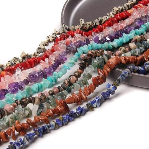 Natural Chip Stone Beads 5-8MM Irregular Freeform Gravel Citrines Amethyts For Jewelry Making DIY Necklace Bracelet Anklet 15"