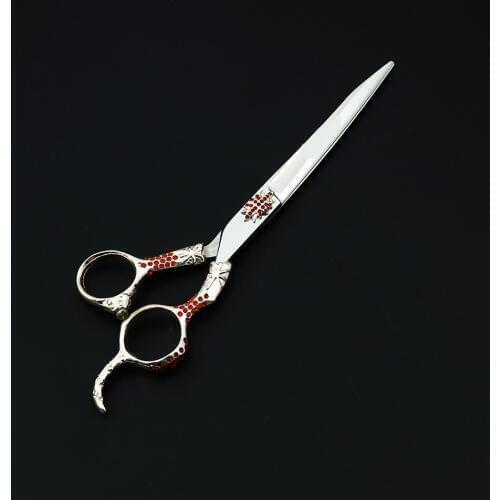 Hair groomer scissors Professional Pet Grooming Scissors dog cutting shears 7.0 inch Japan 440c stainless steel non-slip handle