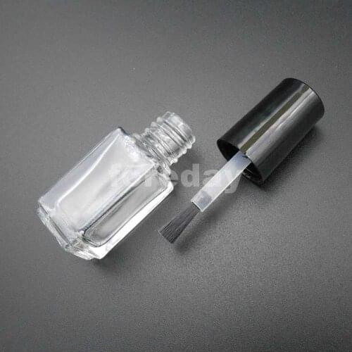 10PCS/LOT 5ml Empty Nail Polish Bottle Clear Glass With Mixing Ball Clear Black White / Matte Balck 5 ML 17.5MMX45MM *FD332-334