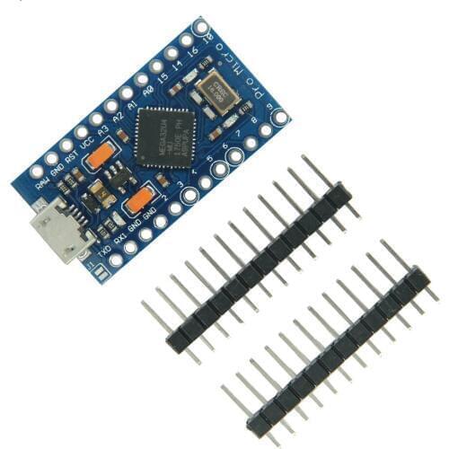 Pro Micro ATmega32U4 5V 16MHz Replace ATmega328 For Arduino Pro Mini With 2 Row Pin Header For Leonardo Mini Usb Interface