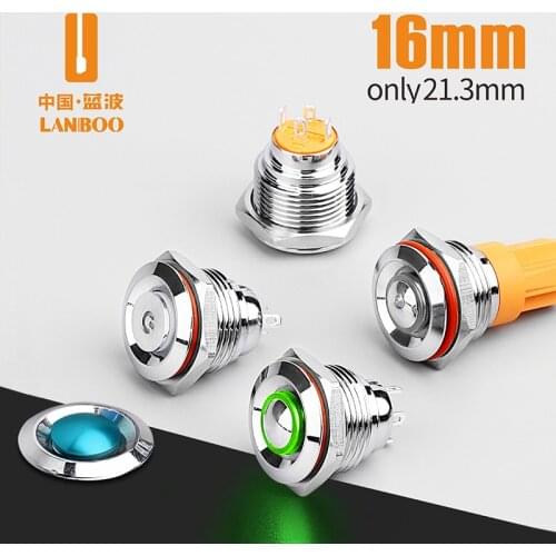 16mm ultra short push button switch small latching momentary green 12v for breadboard