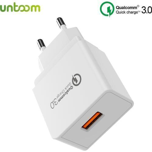 Untoom Quick Charge 3.0 Fast Mobile Phone Charger QC3.0 QC2.0 18W Wall Fast Charger For Xiaomi USB Power Adapter For Samsung
